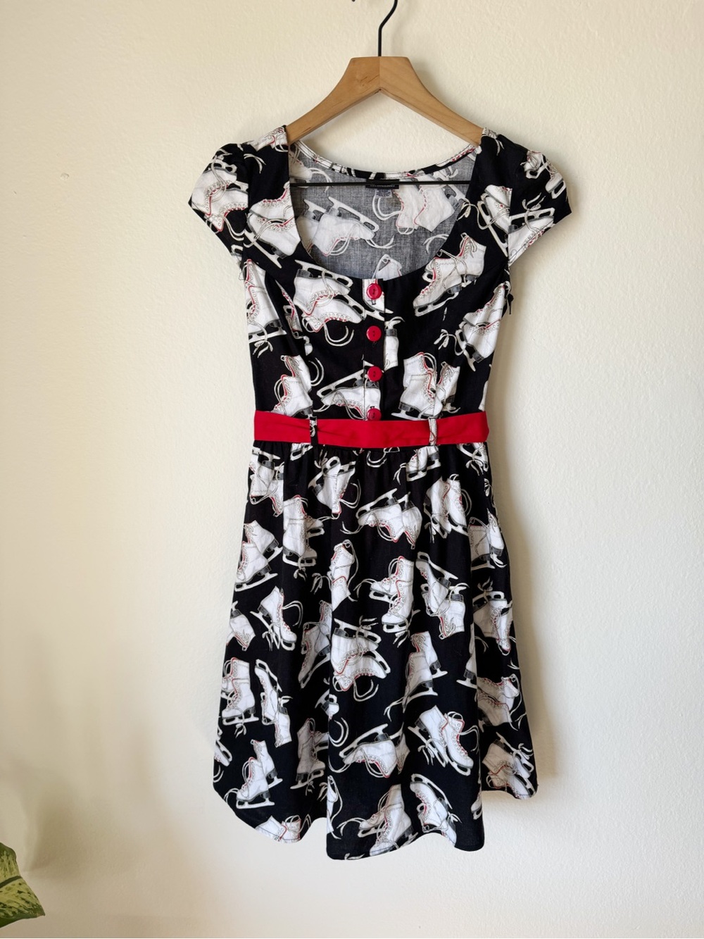 ModCloth | Retrolicious Ice Skates Fit & Flare Dress